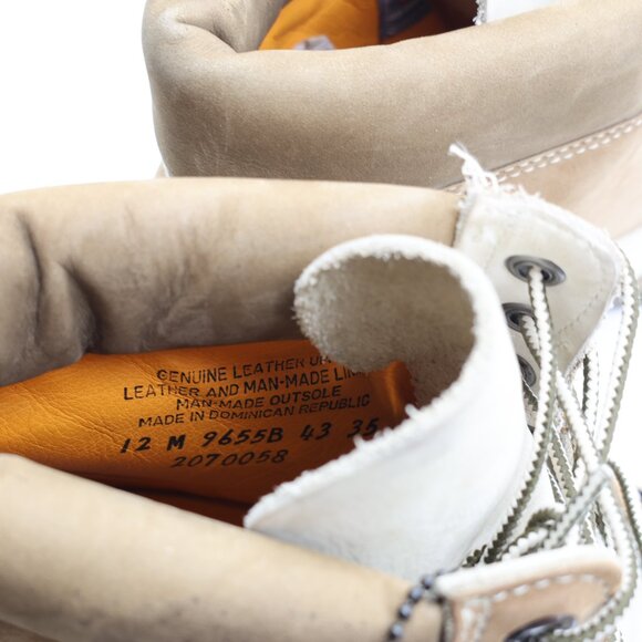 Timberland Premium 6-Inch Mens Size 12 M Ivory Nubuck Outdoor Waterproof Boots - Picture 3 of 11